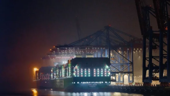 Dämpfer für Exportnation Deutschland zu Jahresbeginn. - © Markus Scholz/dpa