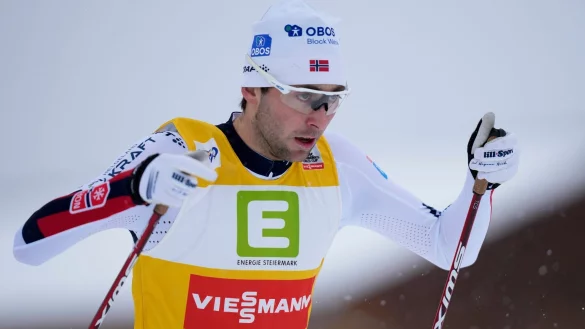 Jarl Magnus Riiber beendet nach dieser Saison seine Karriere. - &copy; Matthias Schrader/AP/dpa