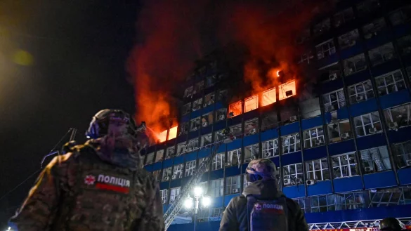 Russische Luftangriffe zerstören täglich auch zivile Objekte in der Ukraine. (Archivbild) - © -/Ukrinform/dpa