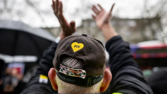 Viermal hat Verdi seit Januar zum Warnstreik bei der BVG aufgerufen. (Archivbild) - &copy; Sebastian Gollnow/dpa
