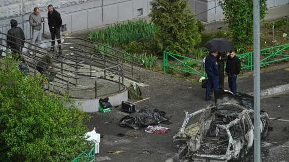 Die Detonation wurde den Angaben zufolge durch einen selbstgebauten Sprengsatz in einem Golf ausgelöst. - © Uncredited/AP/dpa