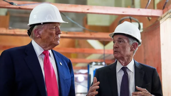 US-Pr&auml;sident Trump betrachtet Notenbank-Chef Powell schon l&auml;nger als &Auml;rgernis. (Archivbild) - &copy; Julia Demaree Nikhinson/AP/dpa