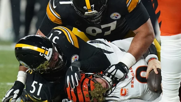 Die Cincinnati Bengals um Quarterback Joe Burrow bissen sich in Pittsburgh durch. - © Matt Freed/AP/dpa