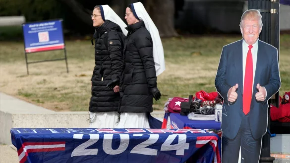 Beim «March for Life» hat Trump viele Fans. - © Ben Curtis/AP/dpa