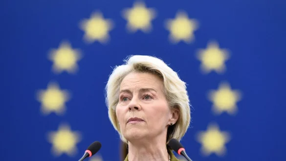 Von der Leyens Kommission muss sich Misstrauensantr&auml;gen stellen. (Archivbild) - &copy; Pascal Bastien/AP/dpa