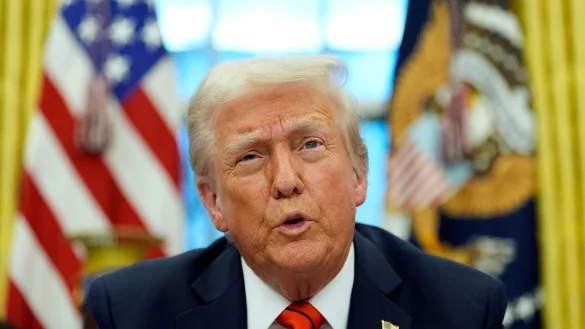 US-Präsident Trump setzt weiter auf Zölle. - © Alex Brandon/AP/dpa