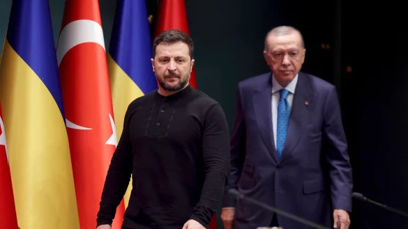 Der ukrainische Präsident Wolodymyr Selenskyj dankte der Türkei für ihre Unterstützung der territorialen Unversehrtheit des Landes. (Archivbild) - © Yavuz Ozden/DIA Photo/AP/dpa