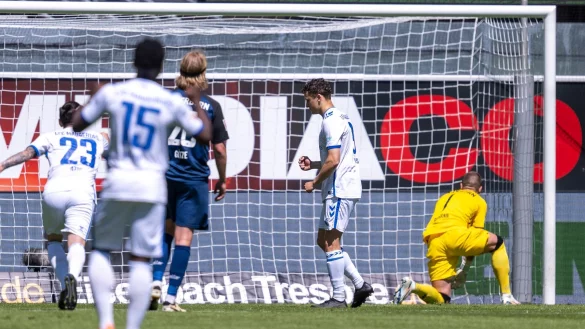 Magdeburg ging früh in Führung. - © David Inderlied/dpa