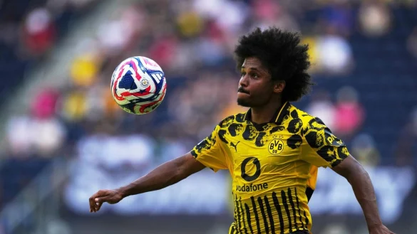 Karim Adeyemi glänzte gegen Monterrey mit zwei Torvorlagen für Serhou Guirassy - © Jeff Dean/FR171800 AP/AP/dpa