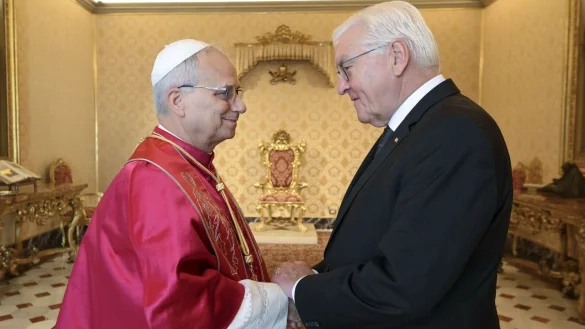 Bundespr&auml;sident Steinmeier trifft dem Papst bei Privataudienz. - &copy; Vatican Media/IPA via ZUMA Press/dpa