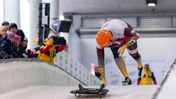 Peking-Olympiasieger Christopher Grotheer kam in Winterberg auf Rang drei. - &copy; David Inderlied/dpa