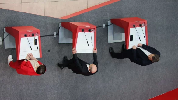 Die Parteispitze trat im Willy-Brandt-Haus auf. - © Jan Woitas/dpa