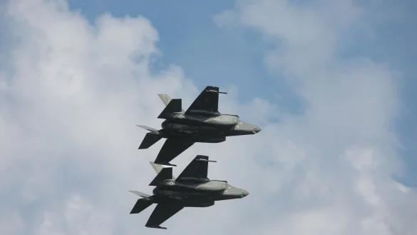 Flugzeuge der polnischen Luftwaffe haben in der Nacht Drohnen zerst&ouml;rt, die in den Luftraum des Landes eingedrungen waren. (Archivbild) - &copy; Leszek Szymanski/PAP/dpa