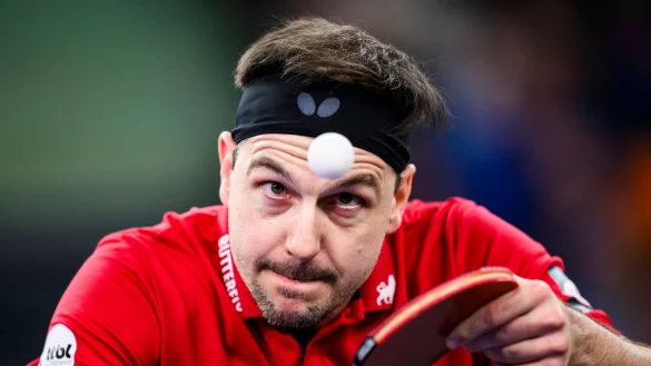 Im Sommer ist Schluss: Timo Boll (44) beendet seine Karriere. - © Tom Weller/dpa
