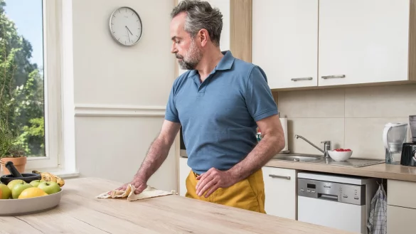 Mikrofasertücher sorgen dafür, dass beim Putzen nicht zusätzlich Staub aufgewirbelt wird. - © Christin Klose/dpa-tmn