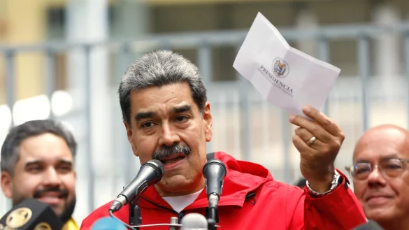 Die USA bieten 50 Millionen Dollar f&uuml;r Infos f&uuml;r eine Festnahme Maduros. - &copy; Cristian Hernandez/AP/dpa