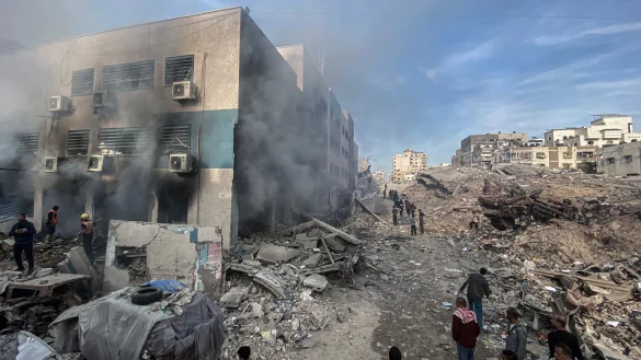 Rund 45 Luftangriffe am Tag bringen dem Gazastreifen Tod und Verw&uuml;stung. (Archivbild) - &copy; Hadi Daoud/APA Images via ZUMA Press Wire/dpa