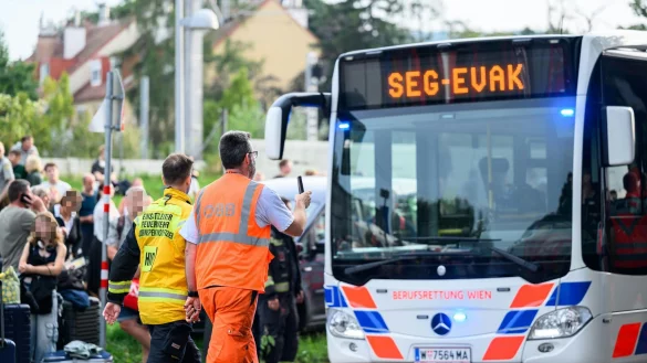 Rund 400 Fahrg&auml;ste sind in der N&auml;he von Wien nach einer technischen Panne aus einem ICE gerettet worden. - &copy; Max Slovencik/APA/dpa