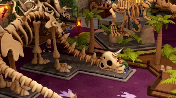 Lustige Idee: &laquo;Unihornus&raquo;-Dinoskelett im &laquo;Two Point Museum&raquo;. - &copy; Two Point Studios/Sega/dpa-tmn