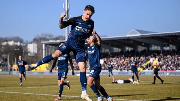 Marvin Mehlem traf zur Führung in Ulm. - © Harry Langer/dpa