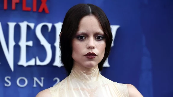 Hauptdarstellerin Jenna Ortega bei der Weltpremiere von der 2. Staffel von «Wednesday» im Juli in London. - © Fred Duval/SOPA Images via ZUMA Press Wire/dpa