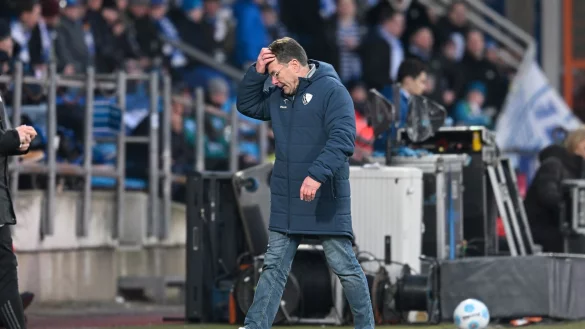 Dieter Hecking war mit der Schiedsrichter-Leistung nicht einverstanden. - &copy; Anke Waelischmiller/dpa