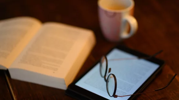 Manche Menschen finden in B&uuml;chern Halt. (Symbolbild) - &copy; Robert Michael/dpa