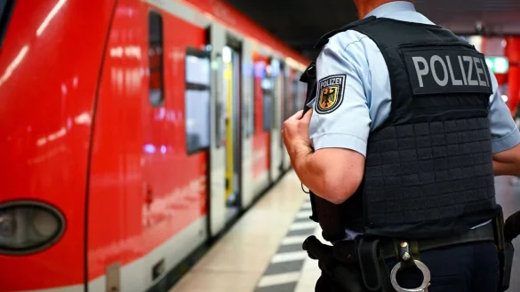 Die Bundespolizei erfasste in den ersten zehn Monaten 2024 mehr Straftaten in Bahnhöfen und in Zügen (Archivbild). - © Sven Hoppe/dpa