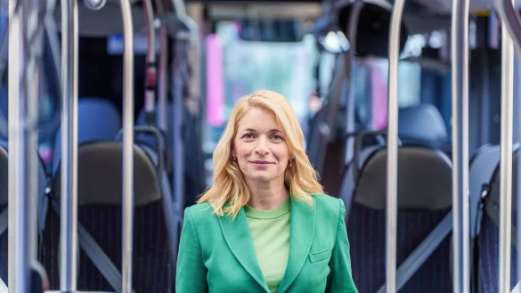 Die designierte neue Bahnchefin hat vor einigen Monaten selbst einen Lokf&uuml;hrerschein gemacht. - &copy; Andreas Arnold/dpa