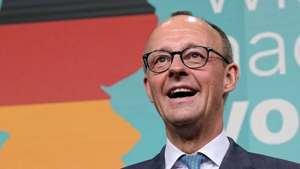 Friedrich Merz (CDU) hat beste Chancen Kanzler zu werden. - © Michael Kappeler/dpa