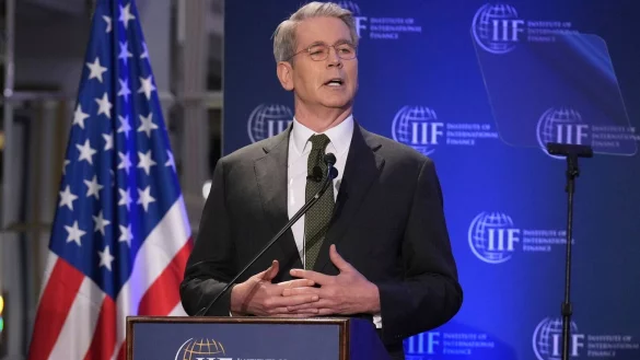 US-Finanzminister Bessent will in der Schweiz mit der chinesischen Seite verhandeln. (Archivbild) - © Jacquelyn Martin/AP/dpa