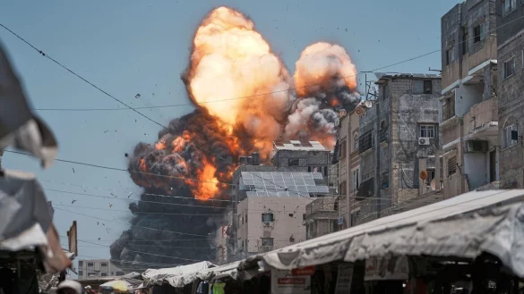 Vorerst geht der Krieg in Gaza weiter. - © Jehad Alshrafi/AP/dpa