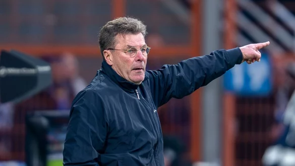 Bleibt bei Klassenerhalt noch länger in Bochum: Trainer Dieter Hecking. - © David Inderlied/dpa