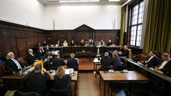 Im Prozess am Hamburger Landgericht wird der Vater der Block-Kinder befragt. - &copy; Christian Charisius/dpa-Pool/dpa