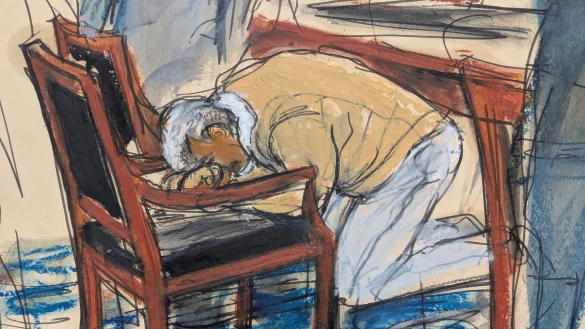 Die Gerichtszeichnung zeigt die Reaktion des US-Rappers Sean «Diddy» Combs am 2.7., nachdem er vor dem Bundesgericht in Manhattan wegen Prostitutionsdelikten verurteilt, aber von den Vorwürfen des Sexhandels und der Erpressung freigesprochen wurde. - © Elizabeth Williams/AP/dpa