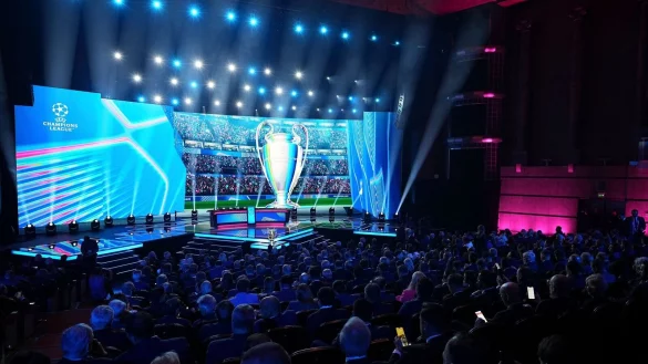 Im Grimaldi Forum von Monaco wurde ausgelost. - © Laurent Cipriani/AP/dpa