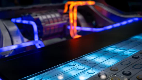 Eine schnellladende Batterie des chinesischen Herstellers CATL auf der Automesse IAA 2023. CATL hat seine Patentanmeldungen in der Batteriechnik stark gesteigert. (Archiv) - © Sven Hoppe/dpa