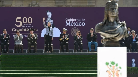 Mexiko h&auml;lt den letzten Azteken-Herrscher f&uuml;r einen Helden gegen die Fremdherrschaft - nun hat das Land mit Donald Trump zu k&auml;mpfen. - &copy; -/Presidencia De M&eacute;xico/dpa