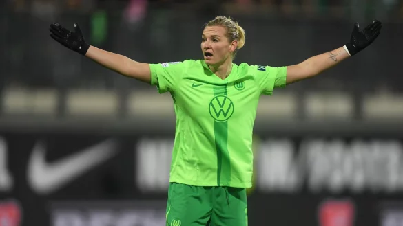 Zum Verzweifeln: Wolfsburgs Topspielerin Alexandra Popp. - © Swen Pförtner/dpa