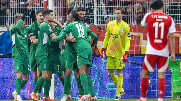 Wenn Gladbach schnell kombinierte, wurd\\\'s mehr als gefährlich für Union. - © Andreas Gora/dpa