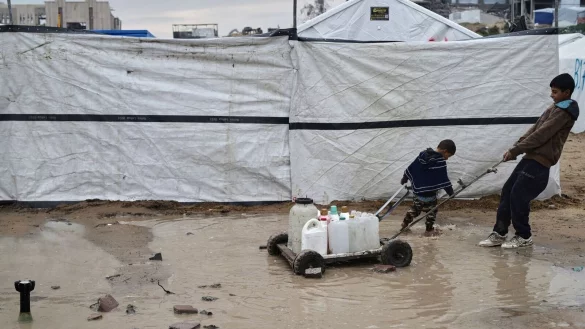 Zeltlager im Gazastreifen. (Archivbild) - &copy; Jehad Alshrafi/AP/dpa