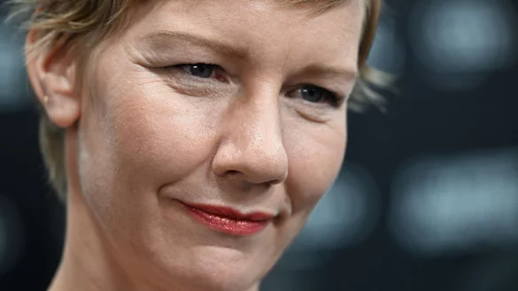 Sandra Hüller plant einen gemeinsamen Film mit ihrem US-Kollegen Colman Domingo. (Archivbild) - © Felix Hörhager/dpa