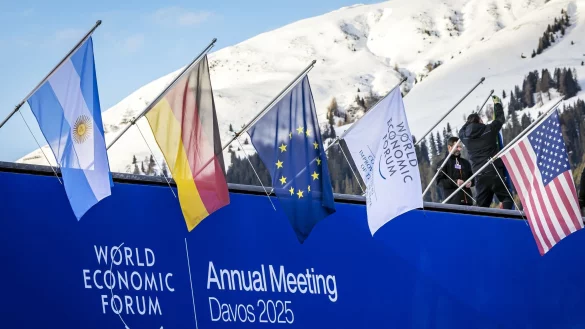 Beim Weltwirtschaftsforum kommen Topmanager aus aller Welt zusammen. - &copy; Michael Buholzer/KEYSTONE/dpa