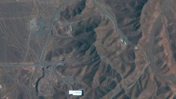 Die Anlage in Fordo liegt tief unter der Erde. (Archivbild) - ---/Satellite image ©2019 Maxar Technologies/AP/dpa