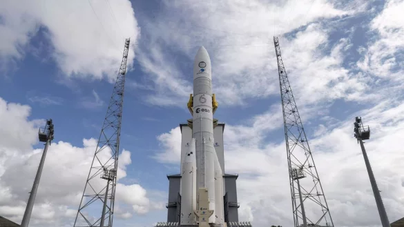 Kurzfristig wurde der Versuch f&uuml;r den ersten kommerziellen Flug der Ariane 6 verschoben. (Archivbild) - &copy; L. Bourgeon/ESA/dpa