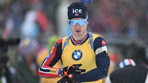 Rekordweltmeister Johannes Thingnes B&ouml; h&ouml;rt auf. - &copy; Sven Hoppe/dpa