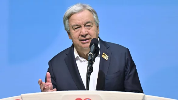 Guterres ist über den russischen Angriff auf Kiew erbost. (Archivbild) - © --/kyodo/dpa