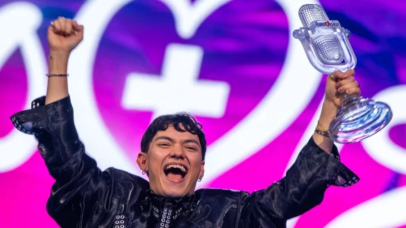 Jubel über den Sieg: JJ erobert in Basel die ESC-Welt. (Archivbild) - © Jens Büttner/dpa