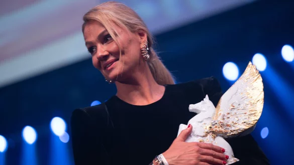 Franziska van Almsick würde gern das Leistungsprinzip stärker in der Gesellschaft verankern. - © Sebastian Gollnow/dpa