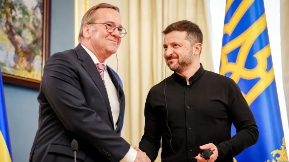 Ukraine-Krieg - Pistorius in Kiew - © Kay Nietfeld/dpa